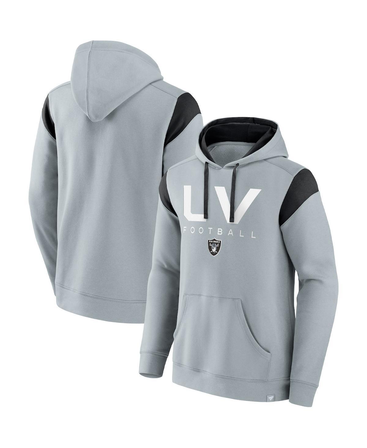 Mens Fanatics Silver Las Vegas Raiders Call The Shot Pullover Hoodie Product Image