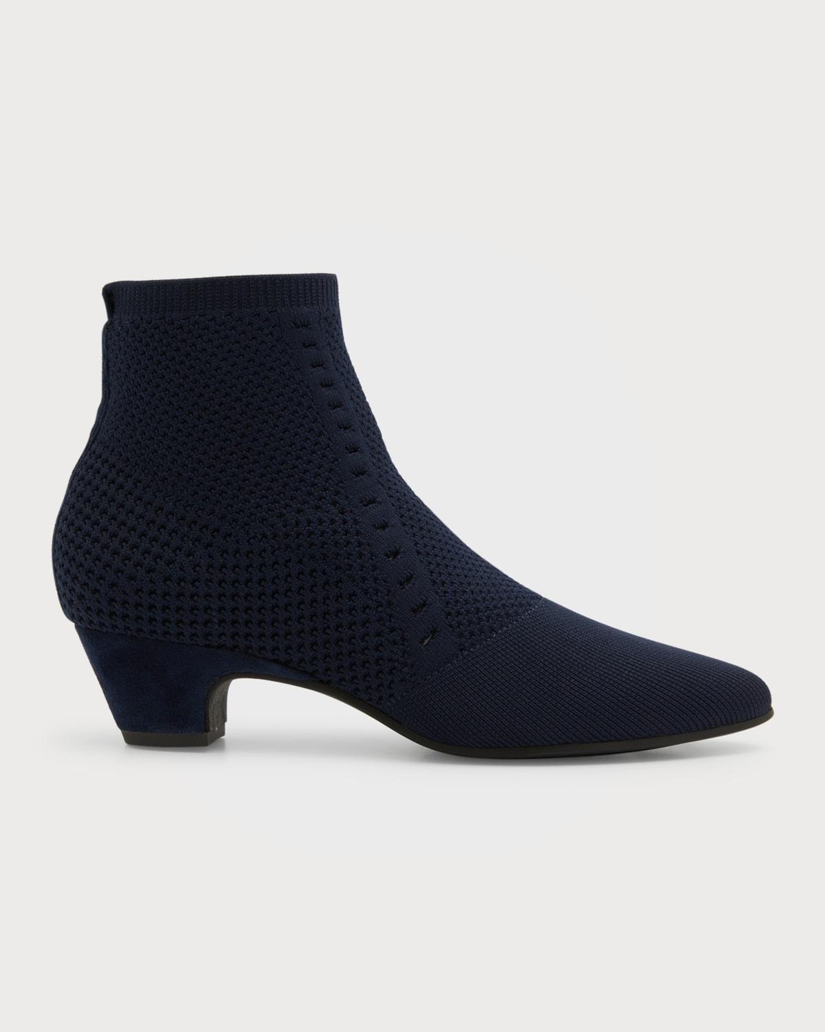 Purl Stretch-Knit Fabric Booties Product Image