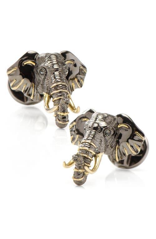 Mens Two-Tone Elephant Cufflinks Product Image