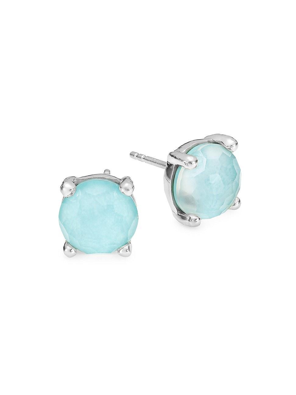 Womens Rock Candy Sterling Silver & Doublet Stud Earrings Product Image