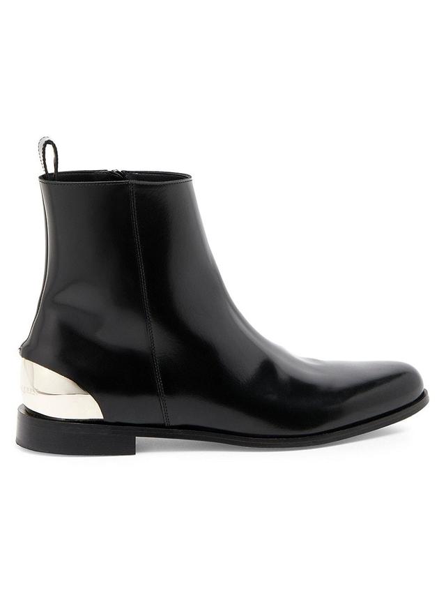 Mens Metal-Heel Leather Ankle Boots Product Image