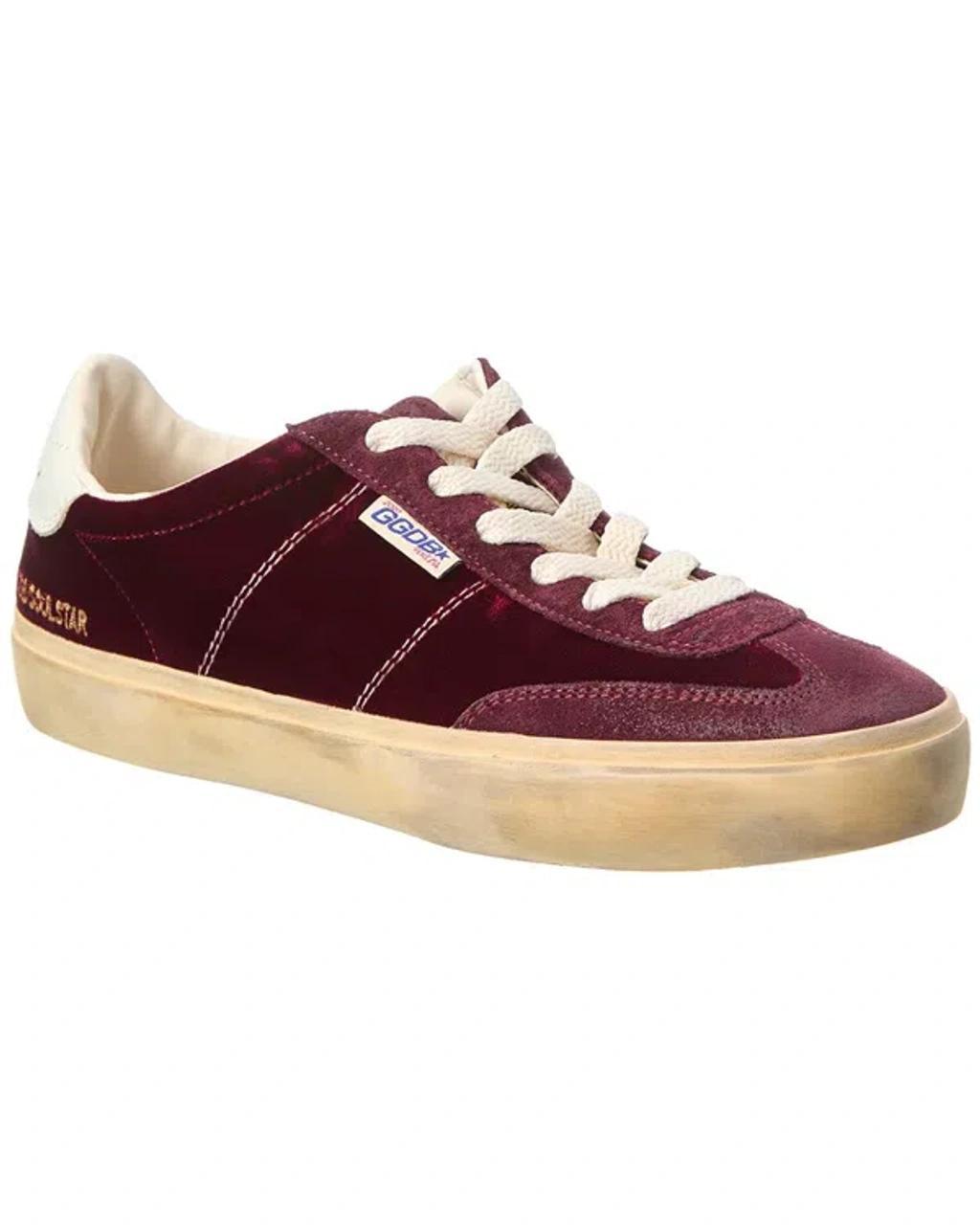 Soul-star Velvet & Suede Sneaker In Beige Product Image