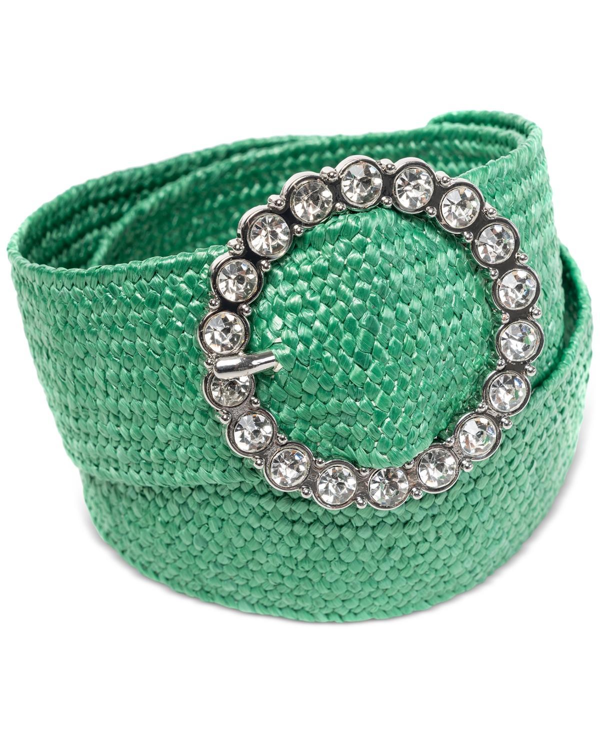 I.n.c. International Concepts Womens Embellished Stretch Straw Belt, Created for Macys Product Image