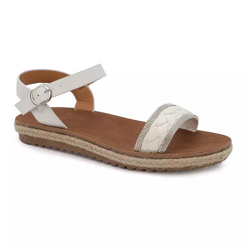 Yoki Alberta-02 Womens Braided Sandals with Rhinestones Product Image