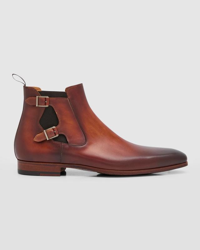 Mens Caspe Double-Buckle Chelsea Boots Product Image