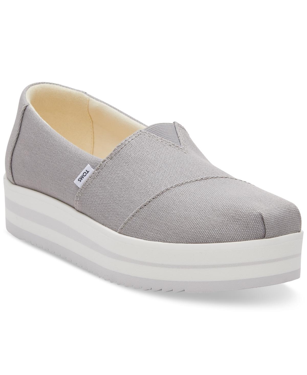 Toms Womens Alpargata Canvas Slip On Platform Flats Product Image