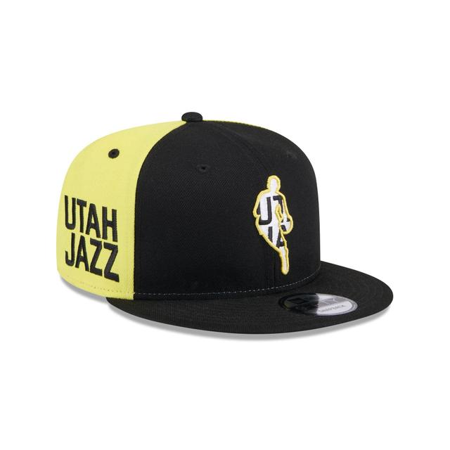 Utah Jazz Front Logoman 9FIFTY Snapback Hat Male Product Image