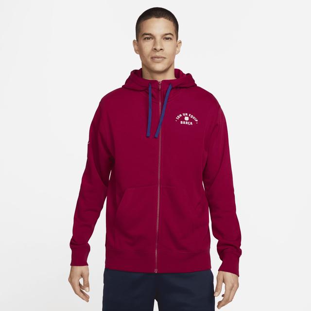 Mens Nike Red Barcelona Club Fleece Full-Zip Hoodie Product Image