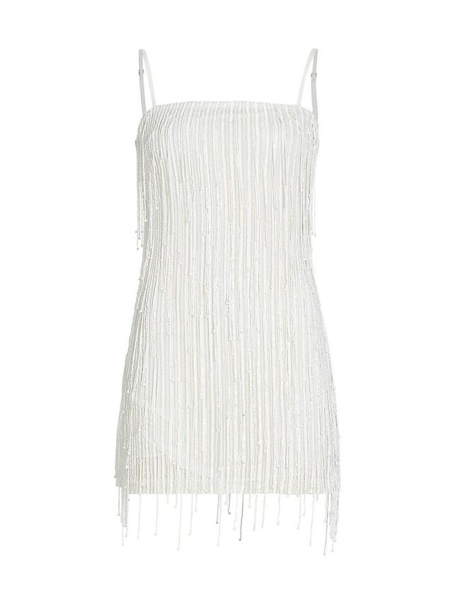 Womens Elyse Sequined & Beaded Fringe Minidress Product Image