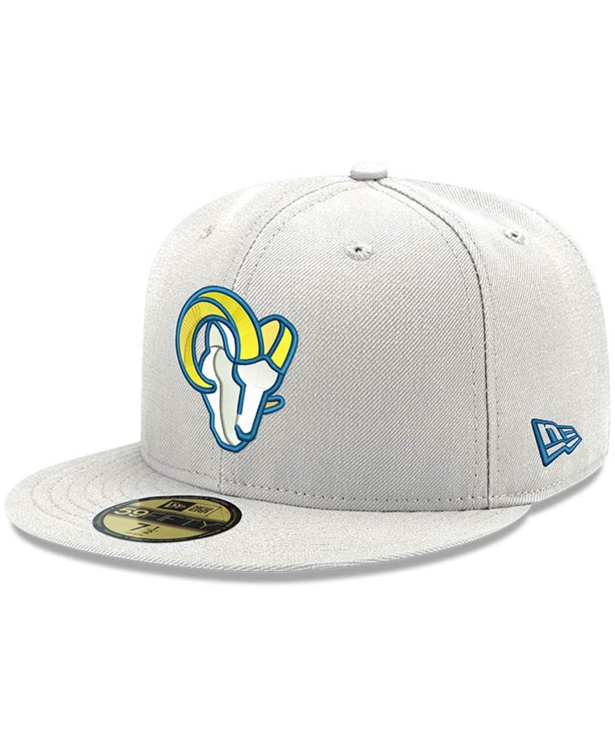 Mens White Los Angeles Rams Omaha Ram Head 59FIFTY Fitted Hat Product Image