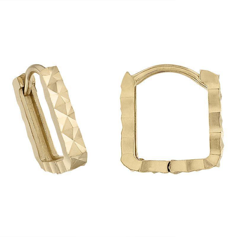 Amella Jewels 14k Gold Square Huggie Earring, Womens Product Image