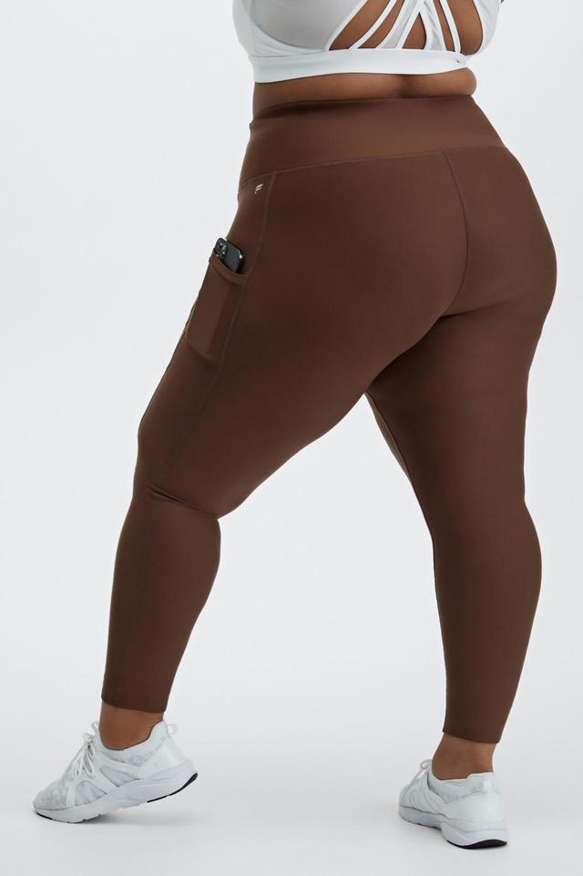 Fabletics High-Waisted Cold Weather Pocket Legging Womens Chicory Coffee plus Size 4X Product Image