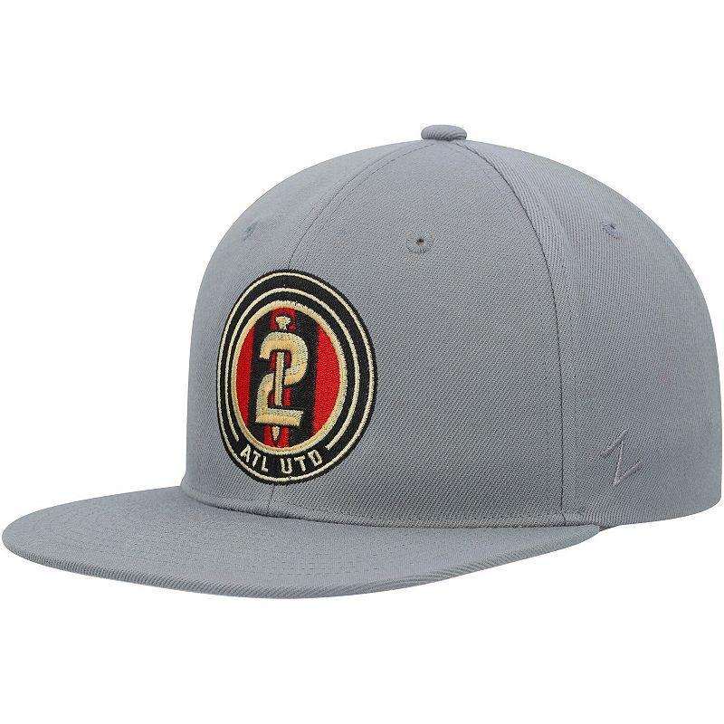 Mens Zephyr Gray Atlanta United FC Logo Snapback Hat Product Image