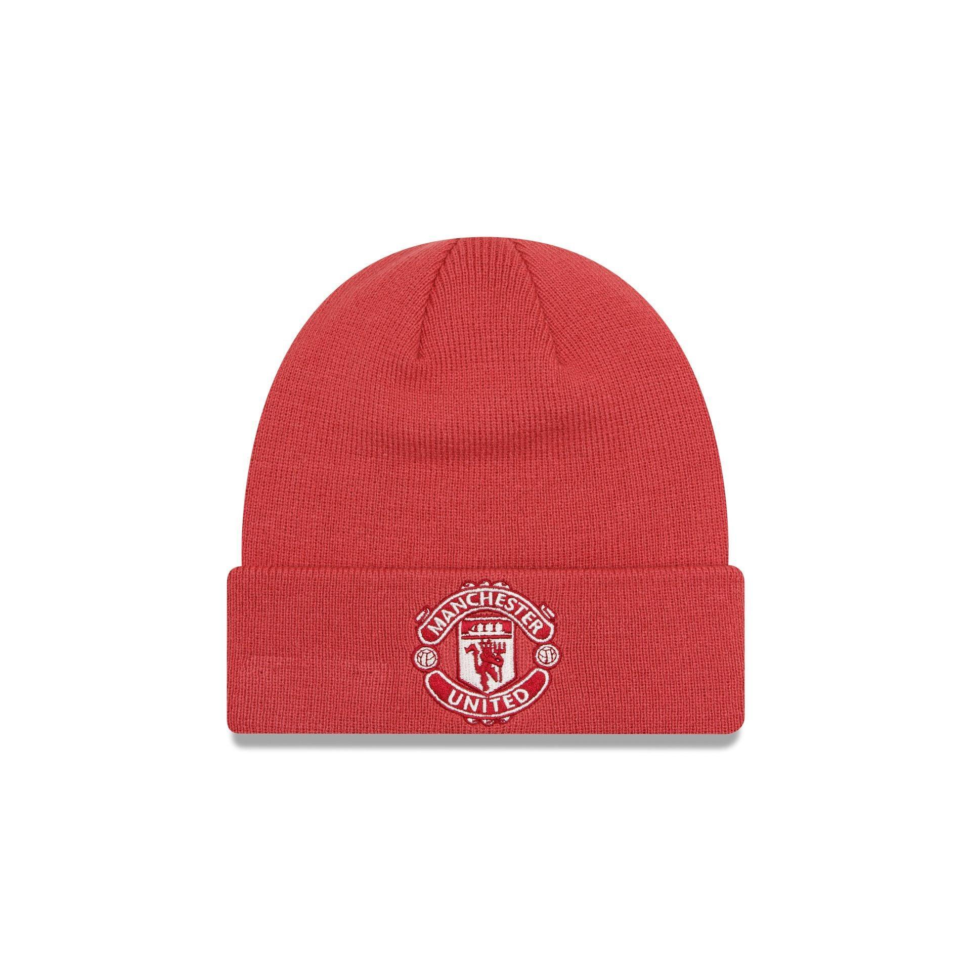 Manchester United Pink Knit Hat Male Product Image