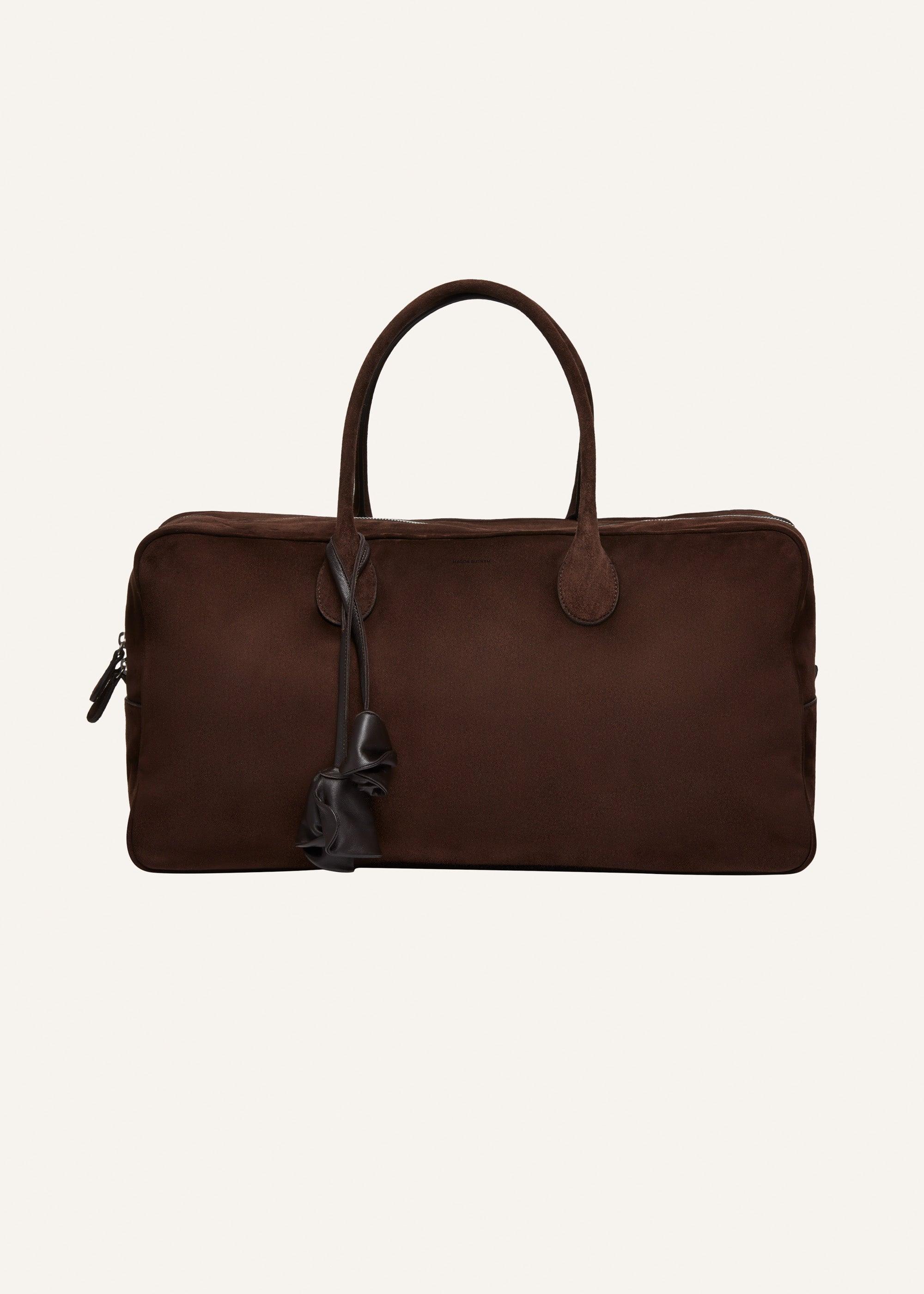 Large Brigitte bag in brown suede Product Image