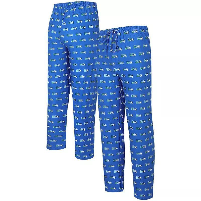 Mens Concepts Sport Royal Seattle Seahawks Gauge Throwback Allover Print Knit Pants Product Image