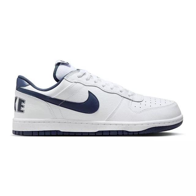 Mens Nike Big Low Sneakers, Womens White Black Navy Product Image