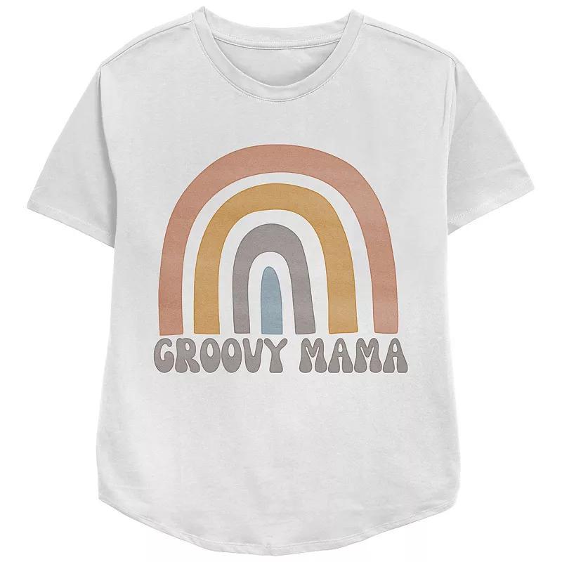 Womens Groovy Mama Relaxed Fit Graphic Tee Product Image