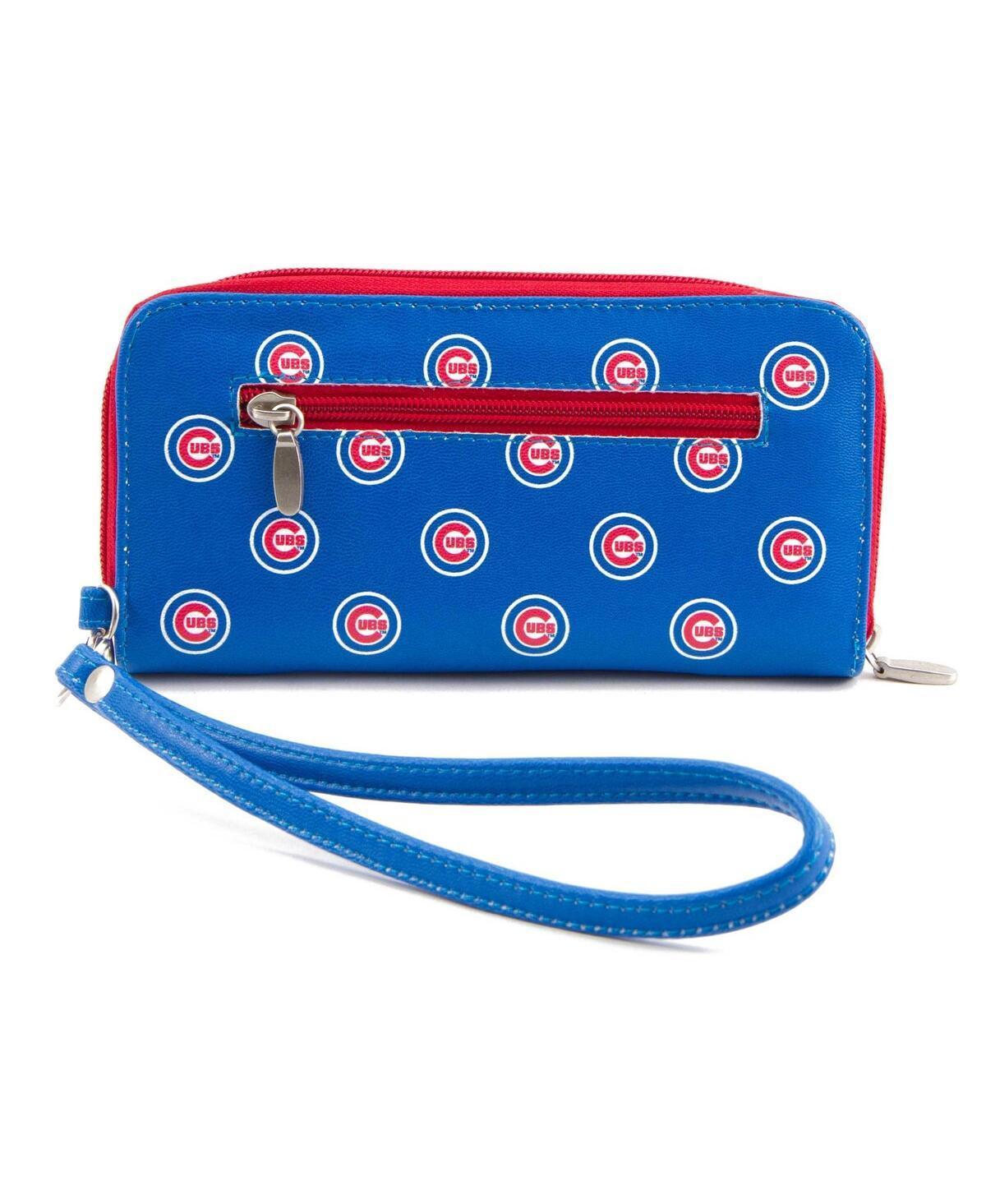 Womens Chicago Cubs Zip-Around Wristlet Wallet - Blue Product Image