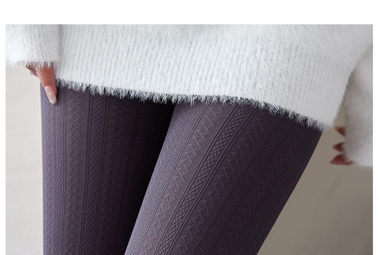 Plain Cable Knit Tights Product Image