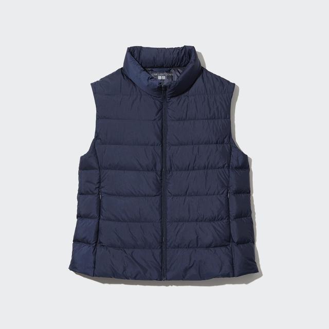 Womens Ultra Light Down Vest with Anti-Static Navy XS UNIQLO US Product Image