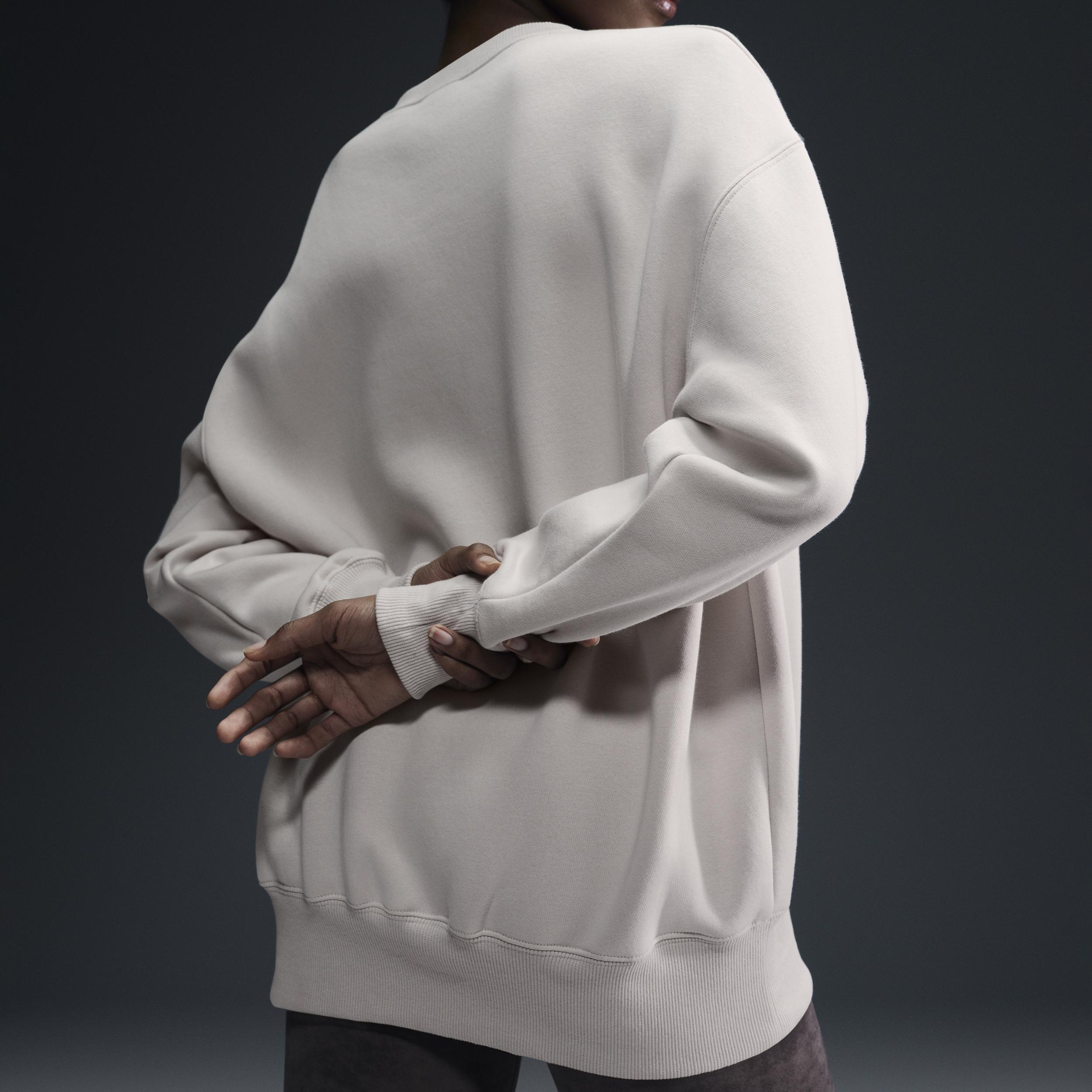 Nike Oversized Crewneck Sweatshirt in Cream. - size XS (also in L, M, S) Product Image