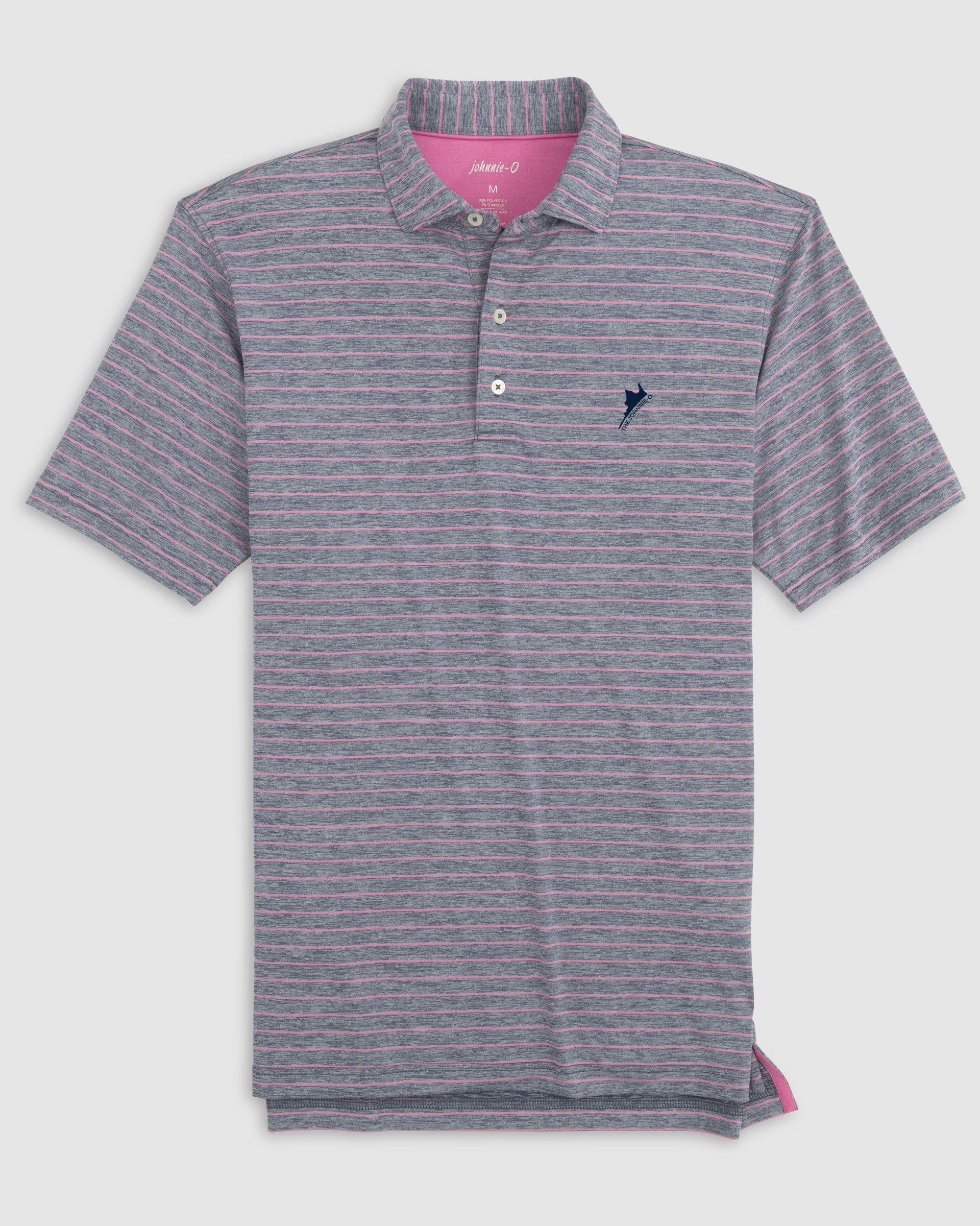 johnnie-O The johnnie-O at Sea Island Newton Striped Jersey Performance Polo Product Image