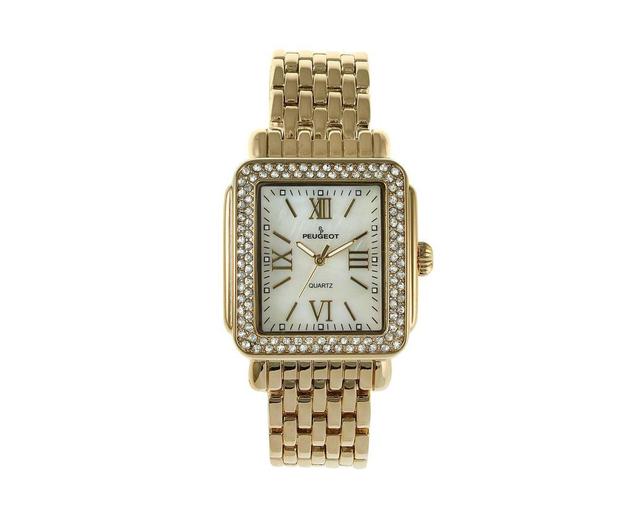 Peugeot Womens Gold Tank Bracelet Watch with Panther Link Gold-Tone Bracelet Strap Product Image