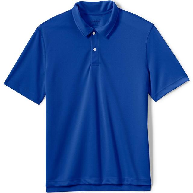 Lands End Mens School Uniform Short Sleeve Polyester Pique Polo Shirt Product Image