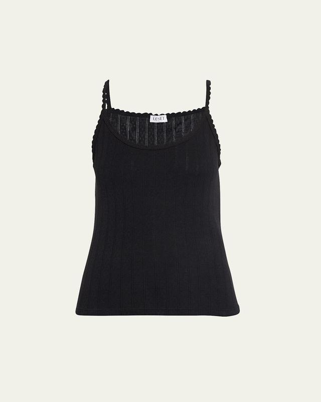 Womens Pointelle-Knit Classic Tank Product Image