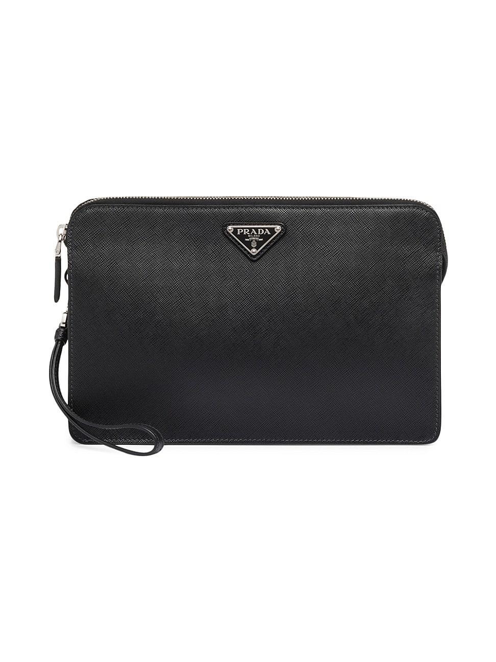 Mens Saffiano Leather Pouch Product Image