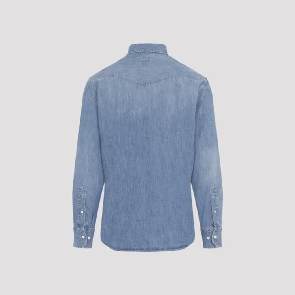 BRUNELLO CUCINELLI Denim Shirt Xl In Blue Product Image