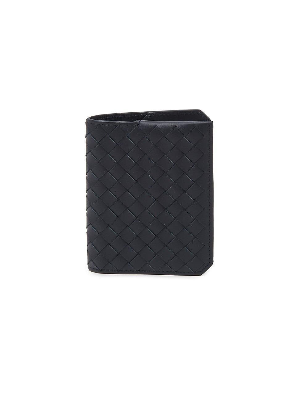 Mens Intrecciato Leather Card Case Product Image