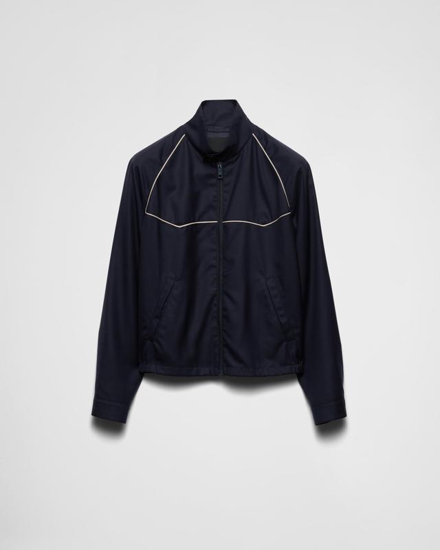 Wool and silk blouson jacket Product Image