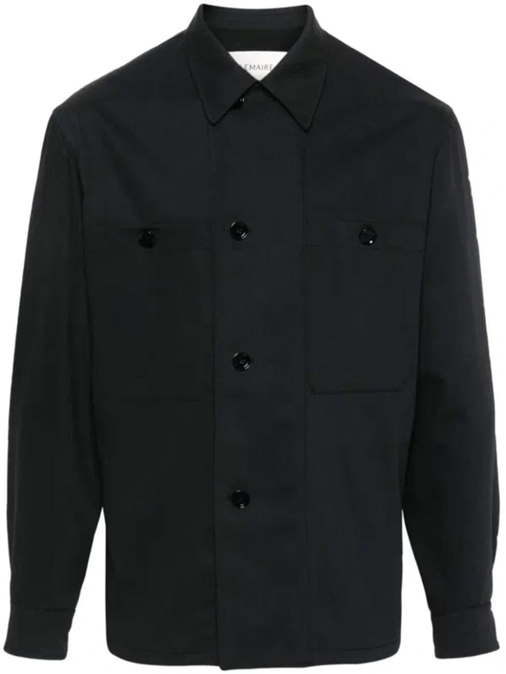 Soft Military Overshirt Clothing In Black Product Image