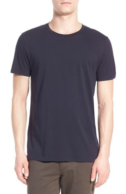 Vince Short Sleeve Pima Cotton Crew Neck Shirt (Heather Carbon) Men's Short Sleeve Pullover Product Image