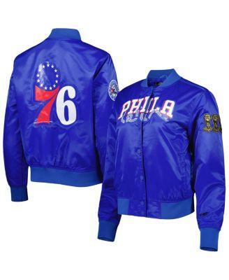 Womens Pro Standard Royal Philadelphia 76ers Classics Satin Full-Snap Jacket Product Image