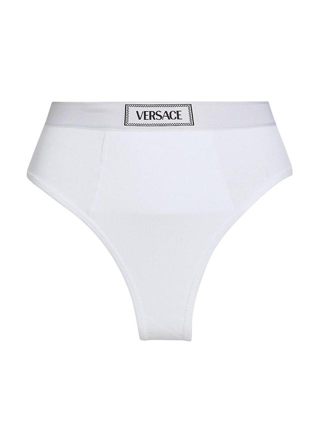 Womens Ribbed Logo Brief Product Image