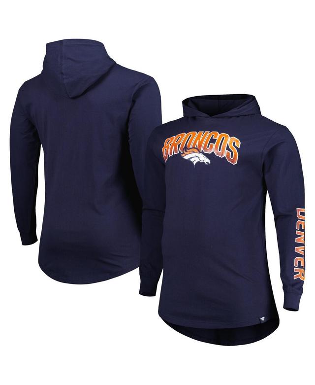 Mens Fanatics Branded Denver Broncos Big & Tall Front Runner Pullover Hoodie Blue Product Image