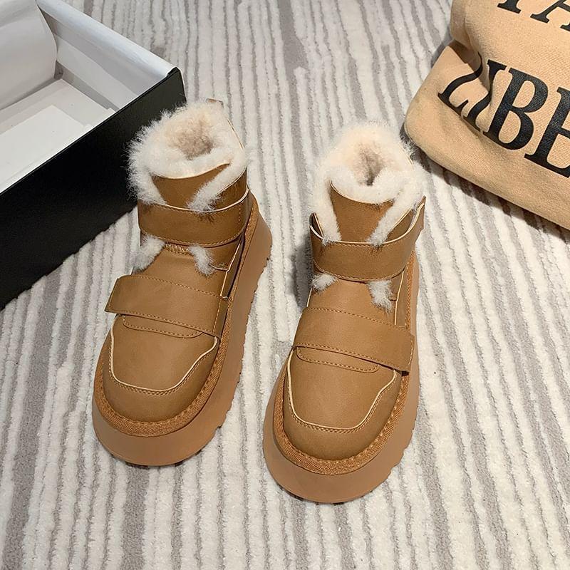 Platform Fleece Lined Short Boots Product Image