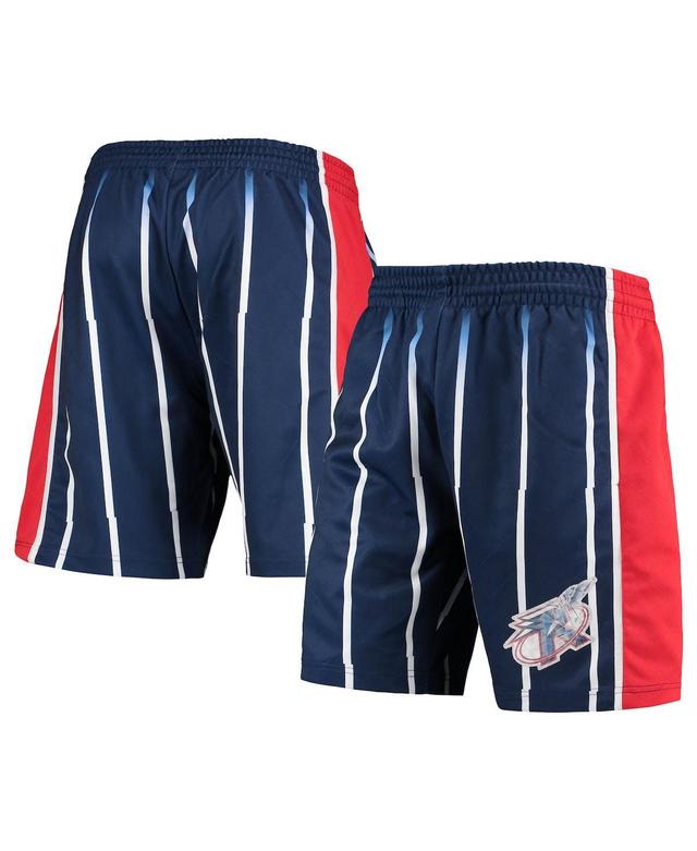 Mens Mitchell & Ness Blue Houston Rockets 1996 Hardwood Classics 75th Anniversary Swingman Shorts Product Image