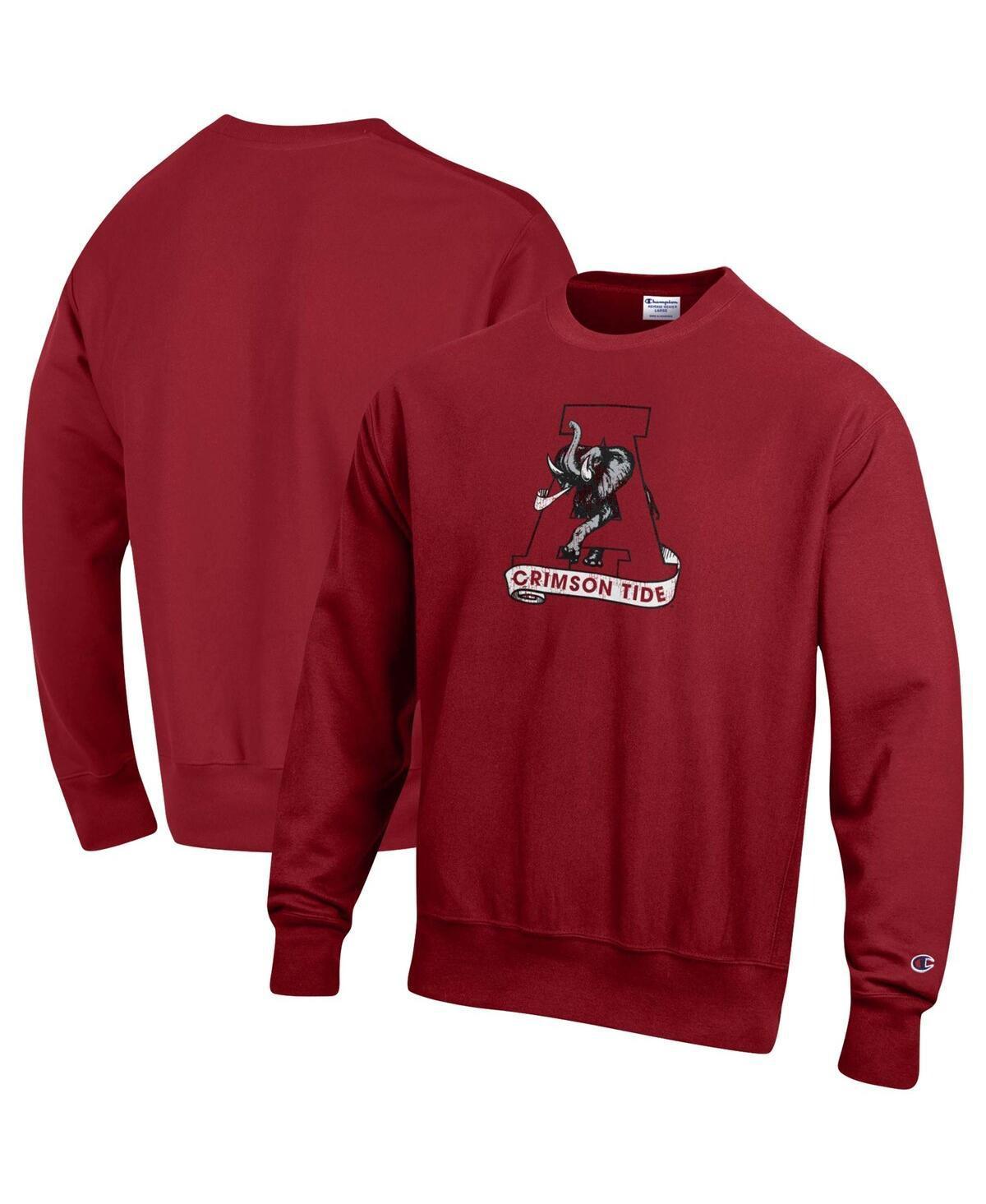 Mens Champion Crimson Alabama Crimson Tide Vault Logo Reverse Weave Pullover Sweatshirt Red Product Image