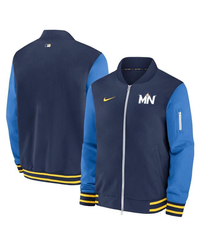 Minnesota Twins Authentic Collection City Connect Game Time Nike Men's MLB Full-Zip Bomber Jacket Product Image