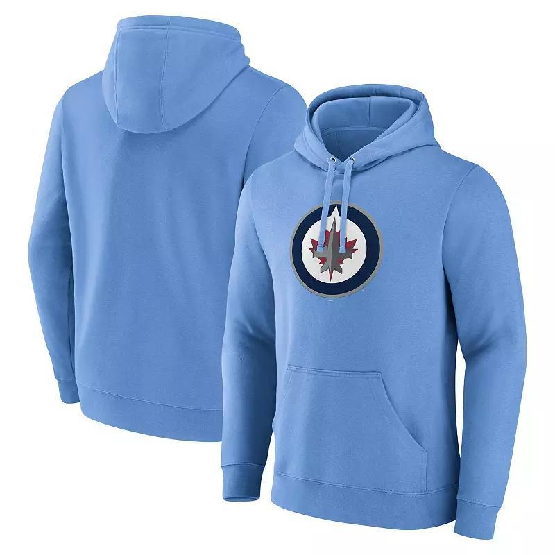 Mens Fanatics Branded Blue Winnipeg Jets Alternate Graphic Fleece Pullover Hoodie Product Image