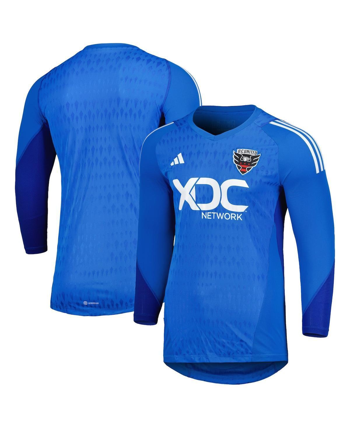 Mens adidas Blue D.C. United 2023 Goalkeeper Long Sleeve Replica Jersey Product Image