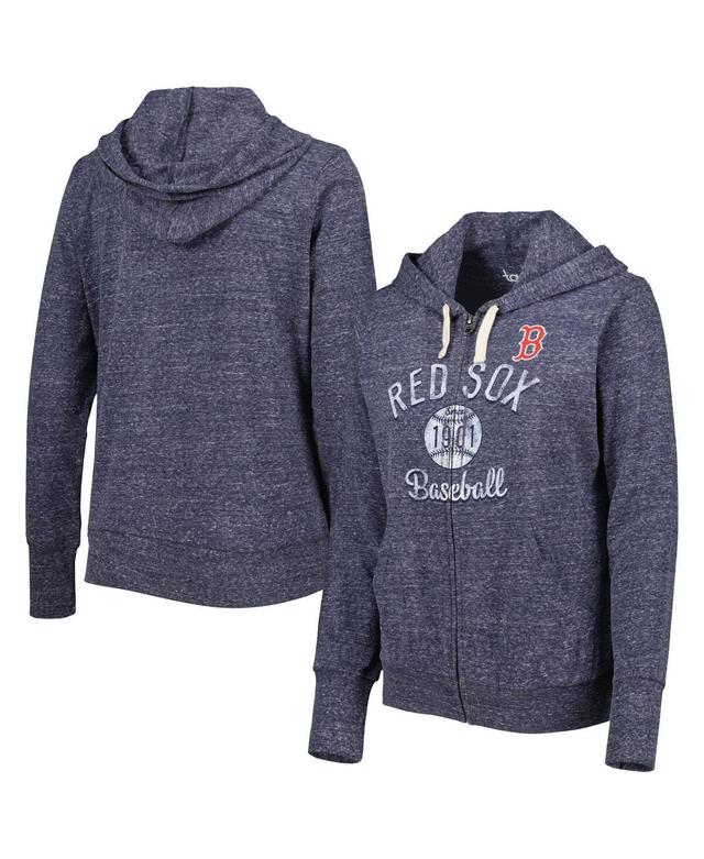 Womens Touch Navy Boston Red Sox Training Camp Tri-Blend Full-Zip Hoodie Product Image