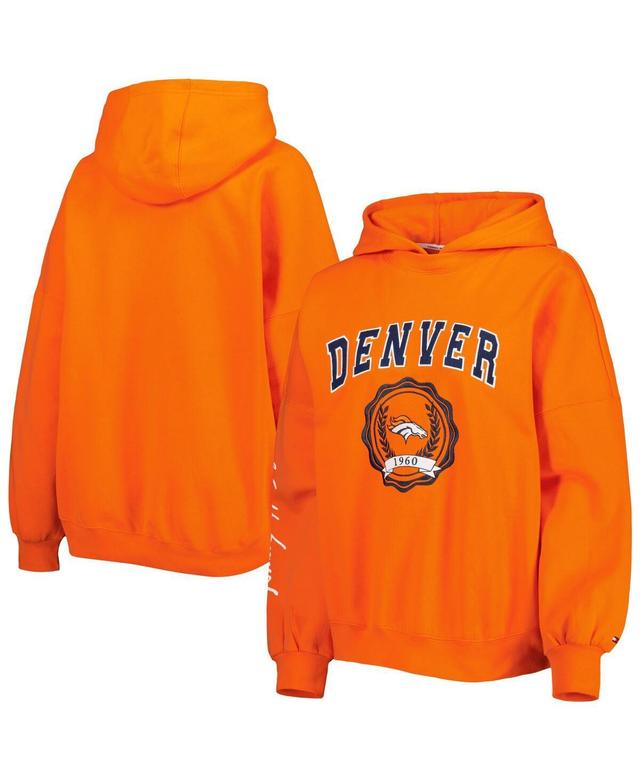 Womens Tommy Hilfiger Orange Denver Broncos Becca Drop Shoulder Pullover Hoodie Product Image