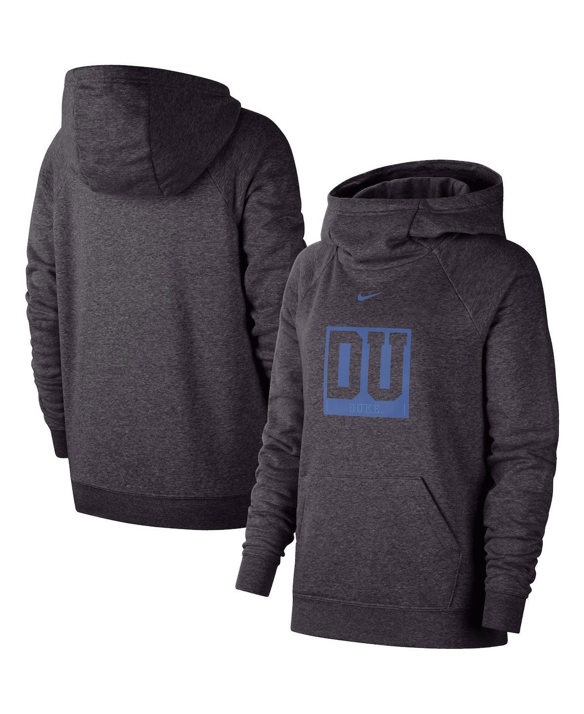 Womens Nike Charcoal Duke Blue Devils Essential Funnel Neck Raglan Pullover Hoodie Product Image