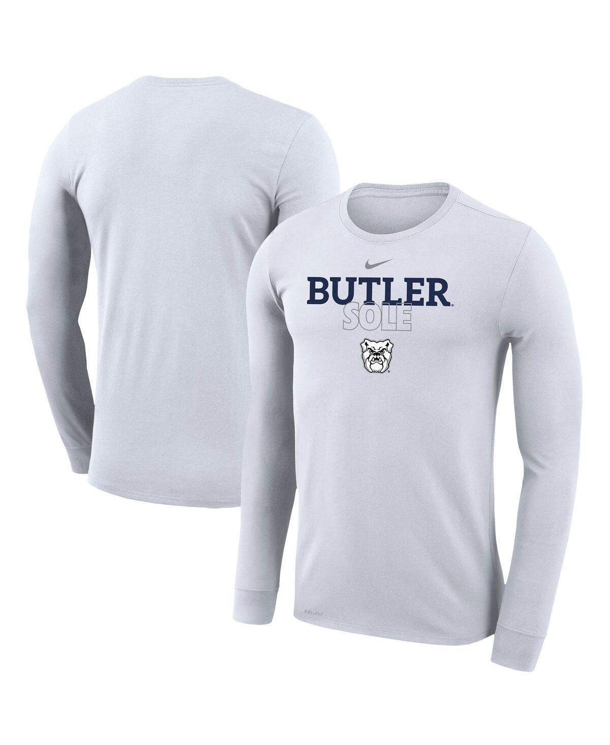 Nike White Butler Bulldogs 2023 On Court Bench Long Sleeve T-Shirt, Mens Product Image