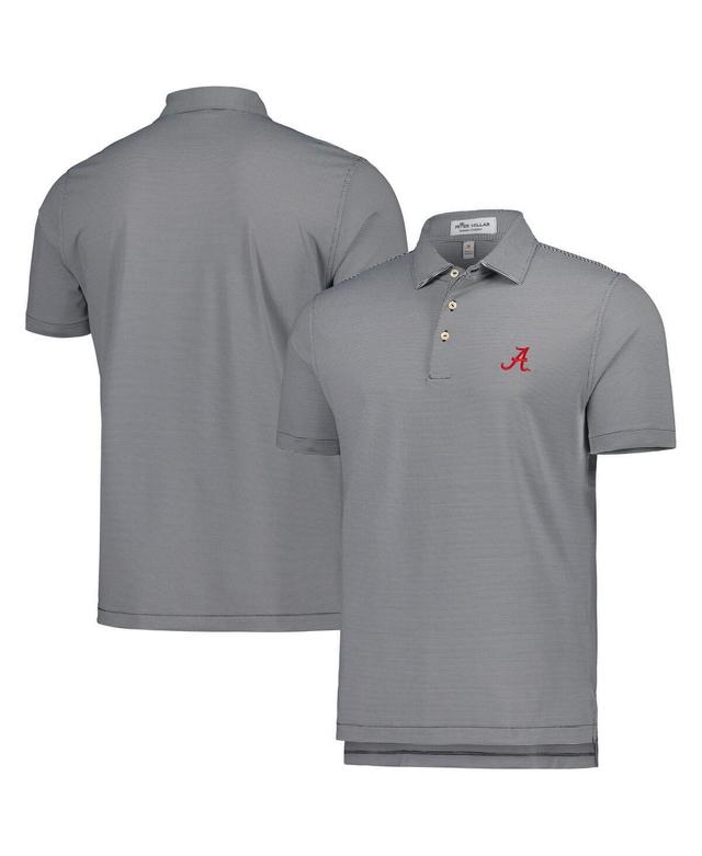 Mens Peter Millar Black Alabama Crimson Tide Jubilee Striped Performance Jersey Polo Shirt Product Image